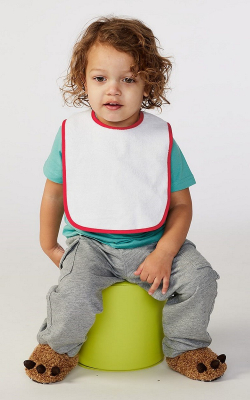Rabbit Skins 1003 - Infant Contrast Trim Terry Bib
