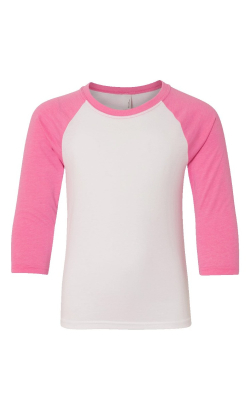 Next Level 3352 - Youth CVC Three-Quarter Sleeve Raglan T-Shirt