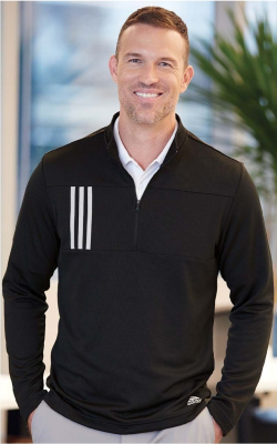 Adidas A482 - Chandail 3 bandes et glissière un quart