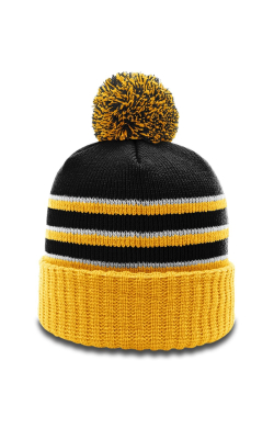 Richardson 134  -  Stripe Pom Cuffed Beanie