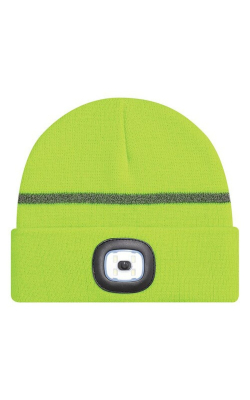 AJM International 9X190M - Acrylic Cuff Toque with LED light (Reflective, Safety)