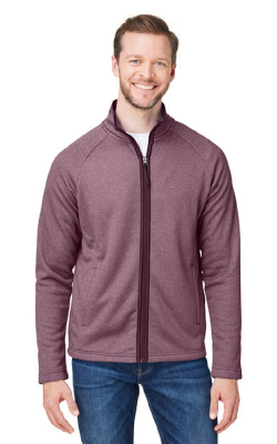 Core365  CE72  -  Men's Venture Heathered Stripe Full-Zip