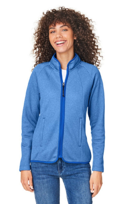 Core365  CE72W  -  Ladies' Venture Heathered Stripe Full-Zip
