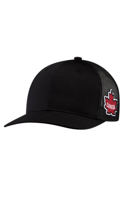 AJM International 8E000M - Polycotton / Polyester Mesh   6 Panel Constructed Pro-Round (Canada, Mesh Back)