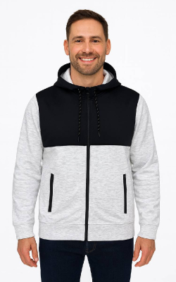 YUGEN BS265 - Coton Ouaté à Capuchon Zippé Shadowline