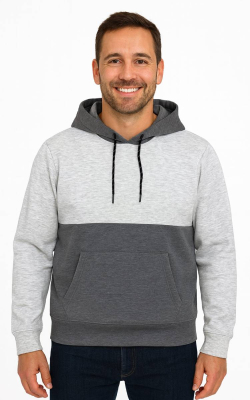 YUGEN BS267 - Coton Ouaté à Capuchon Bicolore