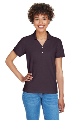Devon & Jones  D100W  -  Ladies' Pima Piqu Short-Sleeve Y-Collar Polo