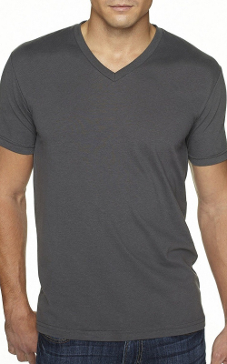 Next Level 6440 - T-shirt à col en V avec finition de suède