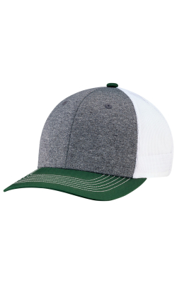 AJM International 8J016B - Coton Croisé / Polyester Chiné / Filet en Nylon - 6 Panneaux Renforcés  Pro-Round  (Filet Arrière, Jeunes)