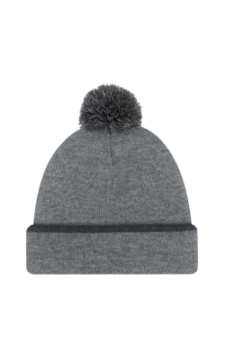 AJM International 9B063M - Acrylique - Tuque à rebord (Pompon 8cm)