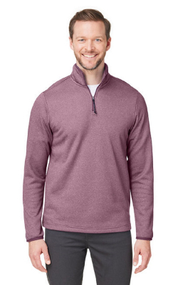 Core365  CE73  -  Men's Venture Heathered Stripe Quarter-Zip