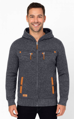 YUGEN BS149 - Coton Ouaté à Capuchon Zippé Outlander