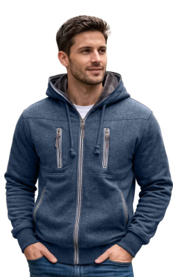 YUGEN BS224- Coton Ouaté à Capuchon Zippé Doublé de Fausse Fourrure Legacy