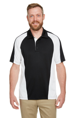 Harriton M385 - Polo avec protection antiaccrocs à contraste de couleurs Advantage