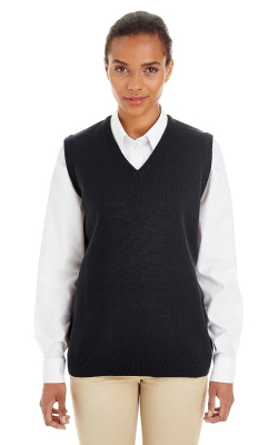 Harriton M415W - Veste sans manches en tricot à col en V Pilbloc™ pour  femmes