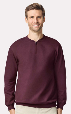Gildan SF008 - Chandail mi-léger avec fermeture à glissière un quart Softstyle®