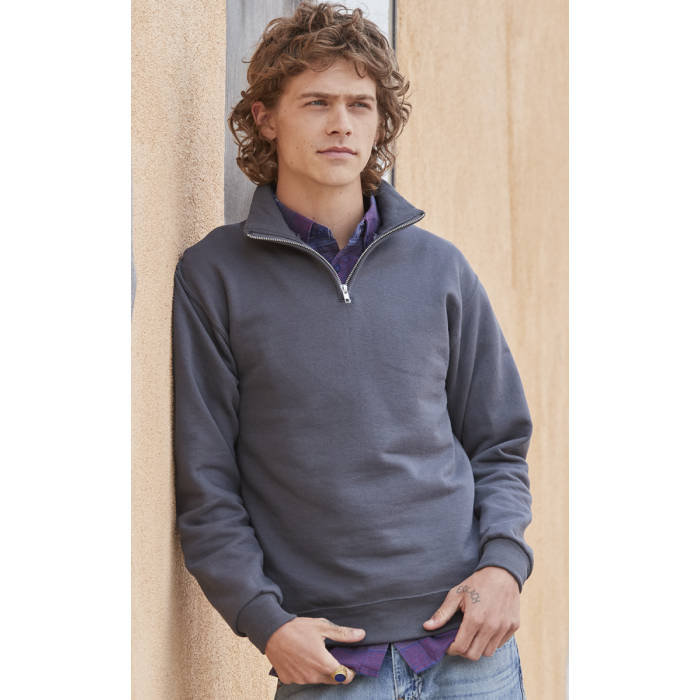 JERZEES 995MR Nublend Cadet Collar Quarter Zip Sweatshirt